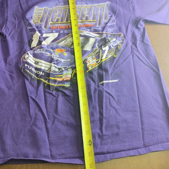 NASCAR Matt Kenseth #17 Crown Royal Double Sided TShirt Purple Size Medium - Picture 6 of 7